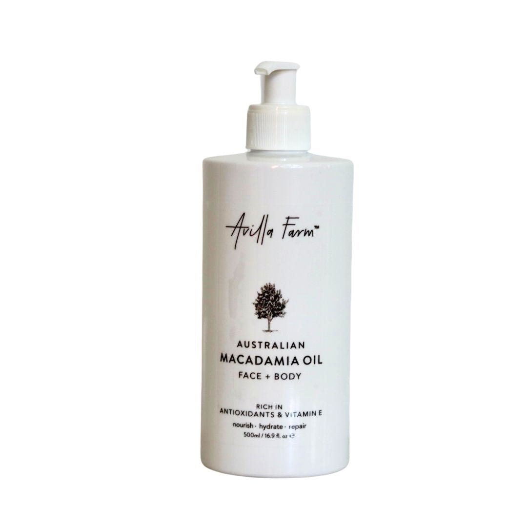 Hydrating 500ml Macadamia Face + Body Oil