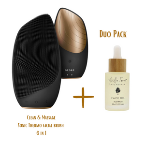 DUO PACK 6 in 1 Sonic Brush/Massage + Macadamia  Oil SAVE $12